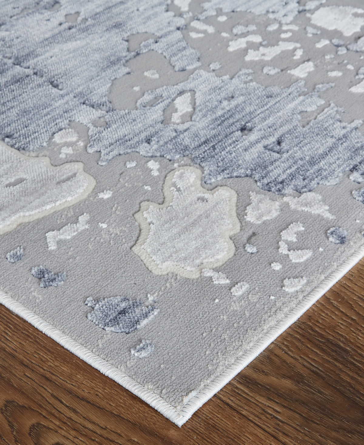Feizy Laina 39g8f 3'x10' Runner Area Rug In Ivory,blue