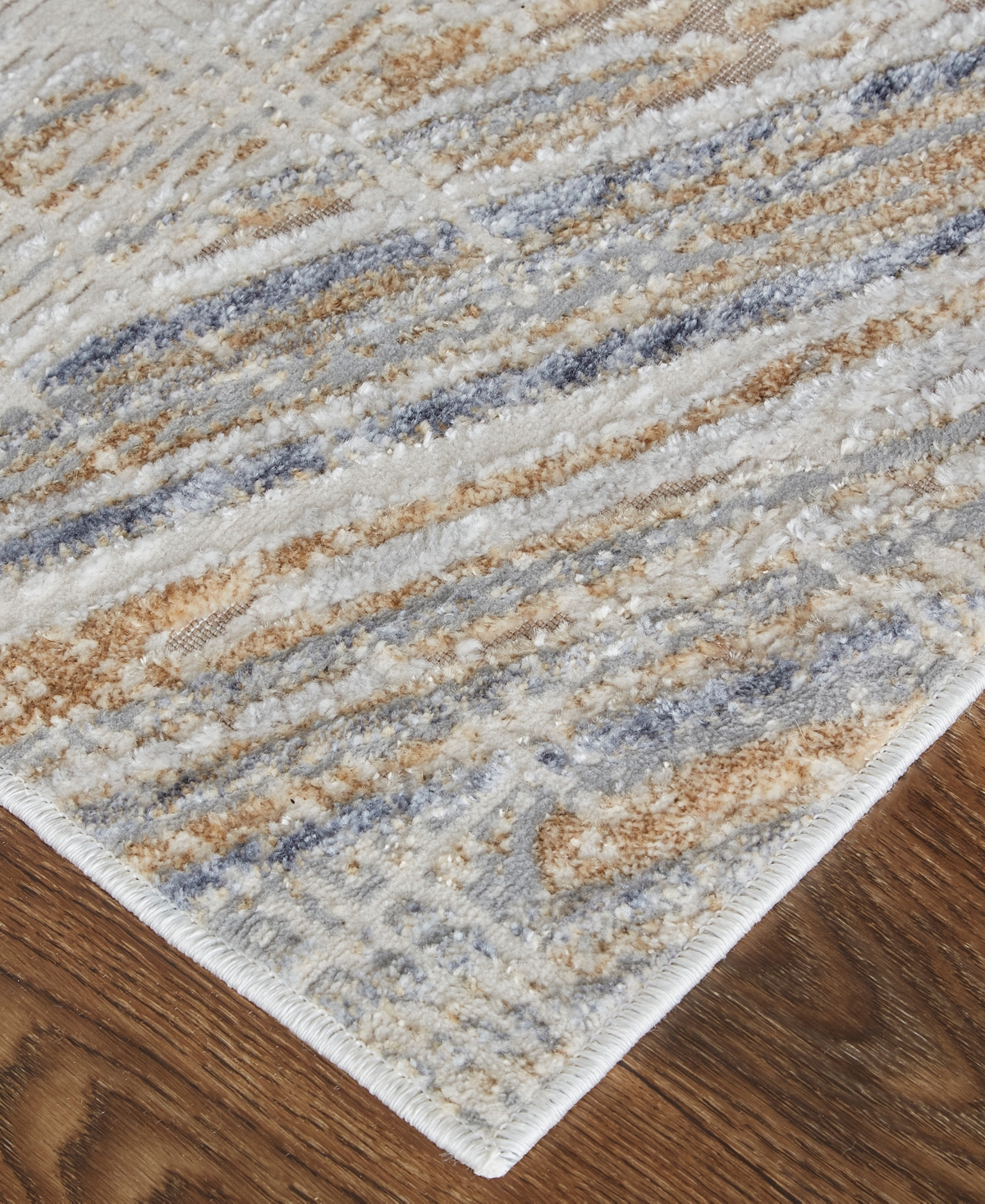 Feizy Laina 39g6f 3'x8' Runner Area Rug In Tan,ivory