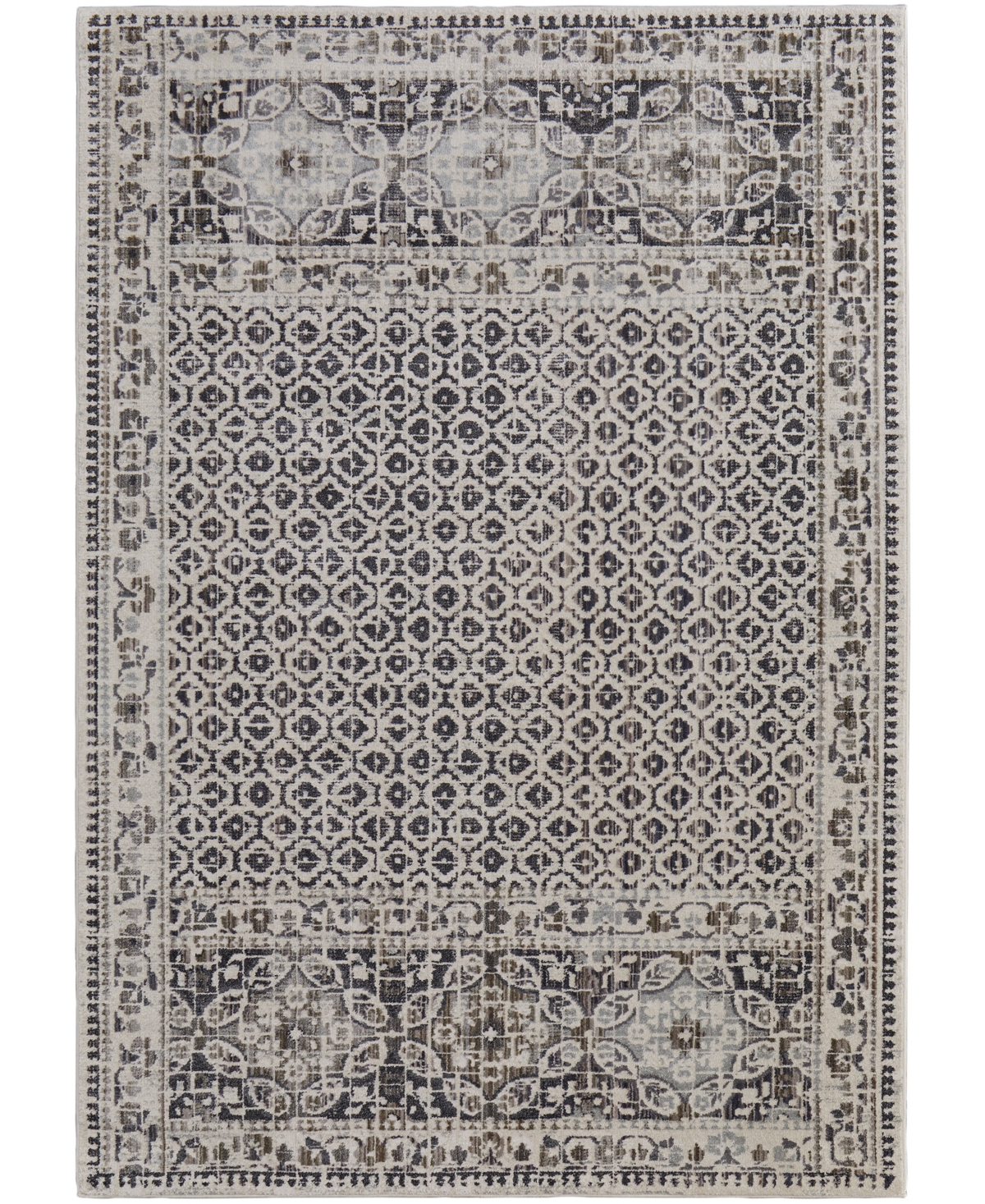 Shop Feizy Kano 3874f 5'3"x7'6" Area Rug In Ivory