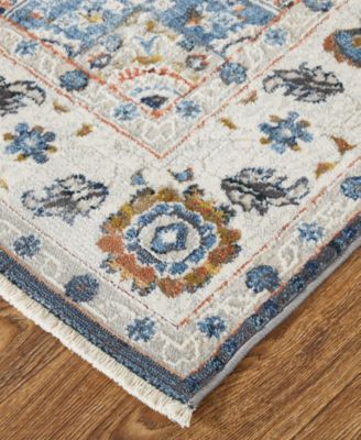 Shop Feizy Kaia 39htf Rug Collection In Ivory,blue