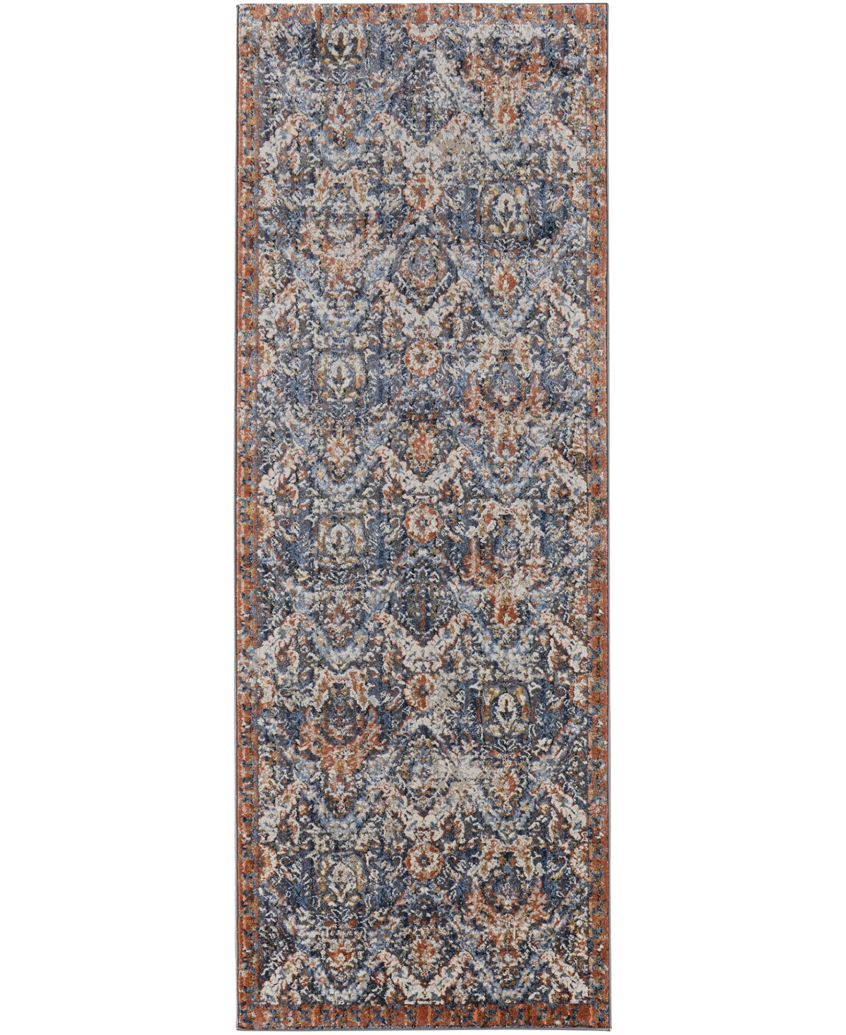 Shop Feizy Kaia 39hrf 2'6"x12' Runner Area Rug In Blue