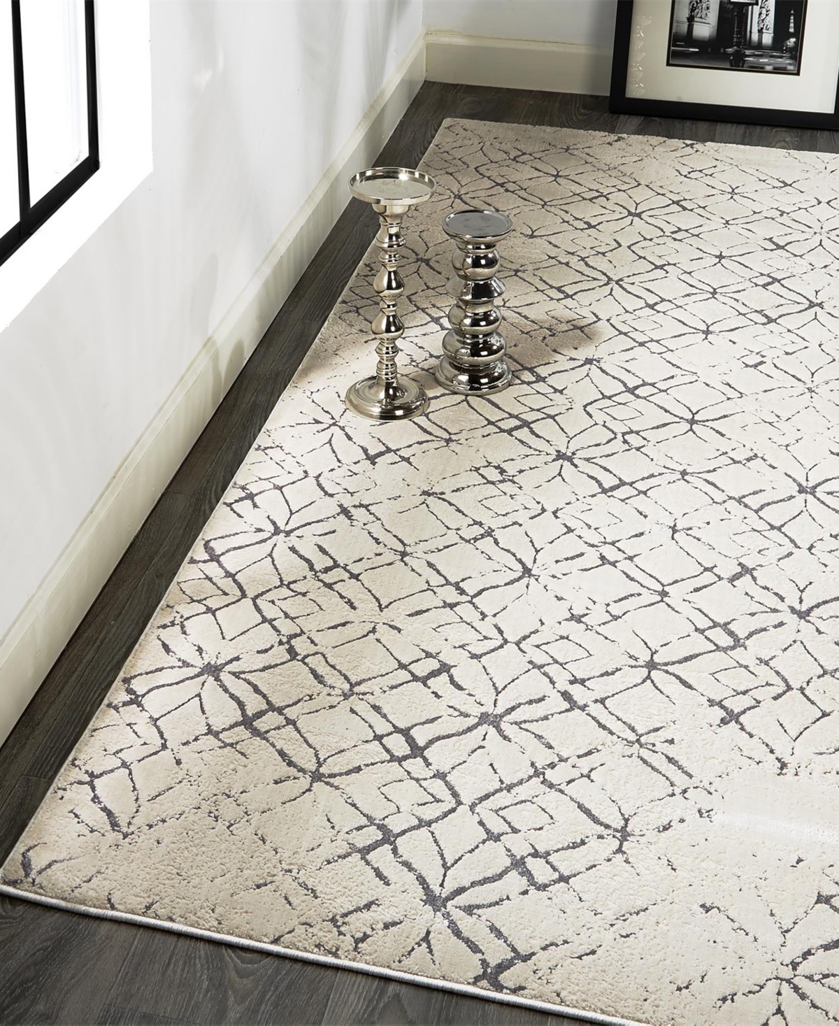 Shop Feizy Micah 3047f 2'10"x7'10" Runner Area Rug In Silver