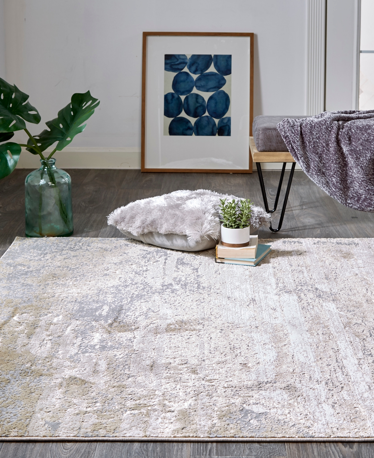 Shop Feizy Aura 3567f 5'x8' Area Rug In Ivory,gold