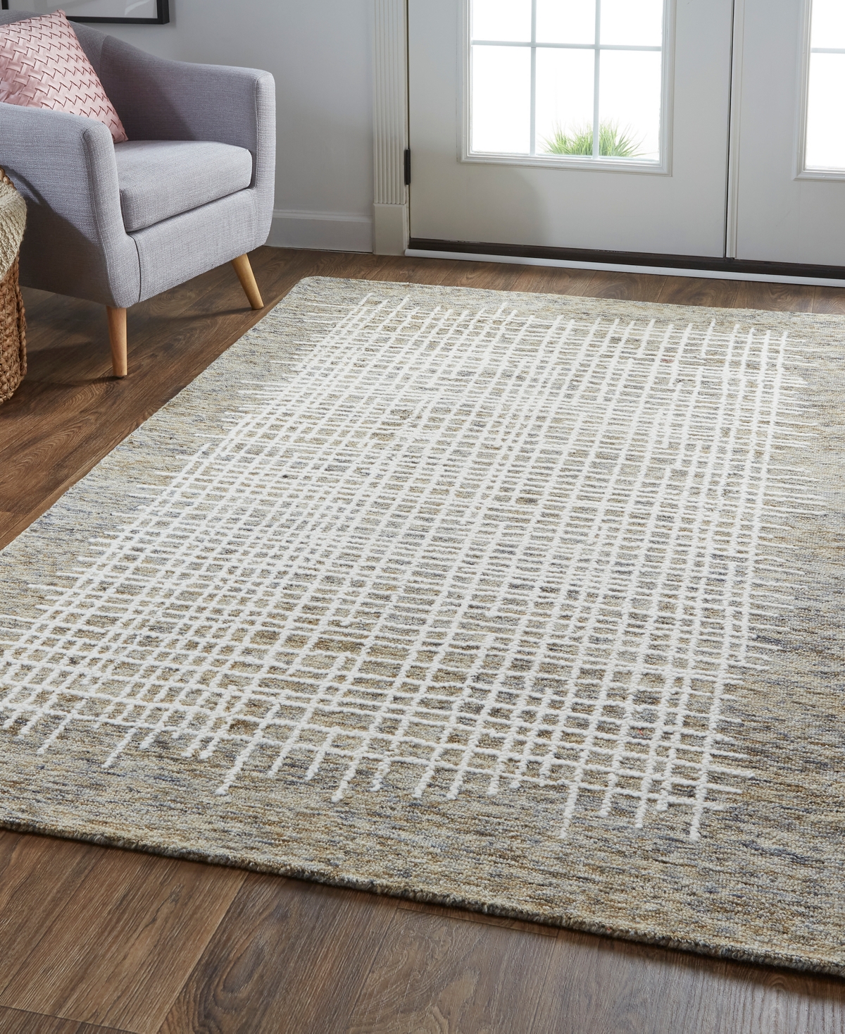 Feizy Maddox 8630f 5'x8' Area Rug In Tan,ivory