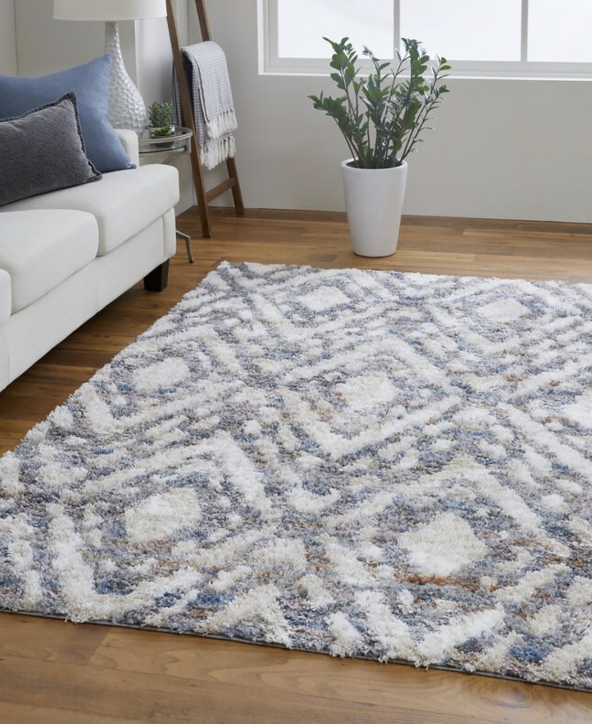 Feizy Mynka 39iaf 5'x8' Area Rug In Ivory,gray