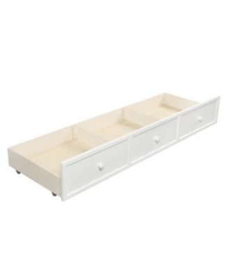 Twin Size Wood Daybed with Three Drawers – Stylish and Functional Design in White, No Box Spring Needed, Perfect for Guest Rooms or Kids' Bedrooms