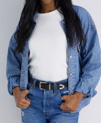 Women's Western Metal Tip End Leather Extended Size Belt