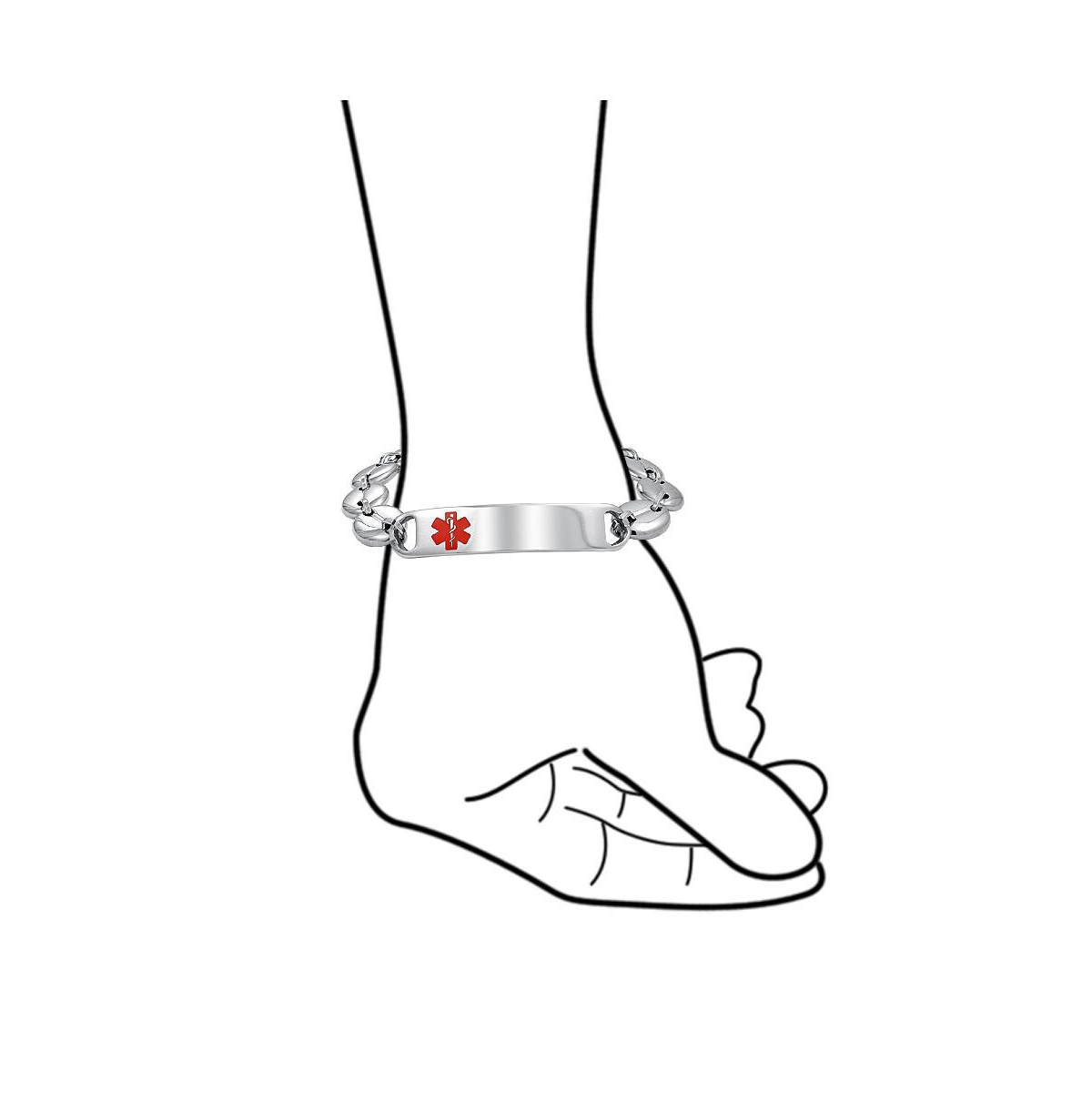 Bling Jewelry Medical Alert Id Bracelet Mariner Link Stainless Steel