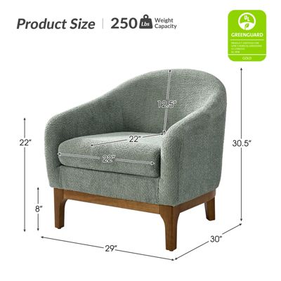 Augus Modern Boucle Armchair Chair with Adjustable Feet