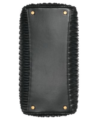 Amagansett Soft-Rolled Pleated Satchel with Sculpted Magnet Closure