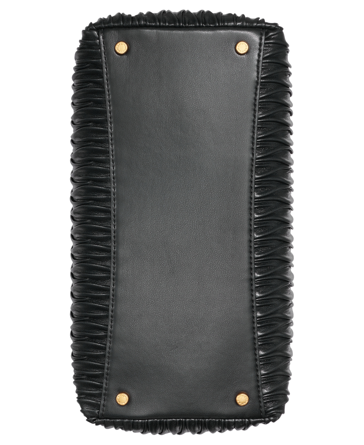 Donna Karan Amagansett Soft-Rolled Pleated Satchel with Sculpted Magnet Closure -gold