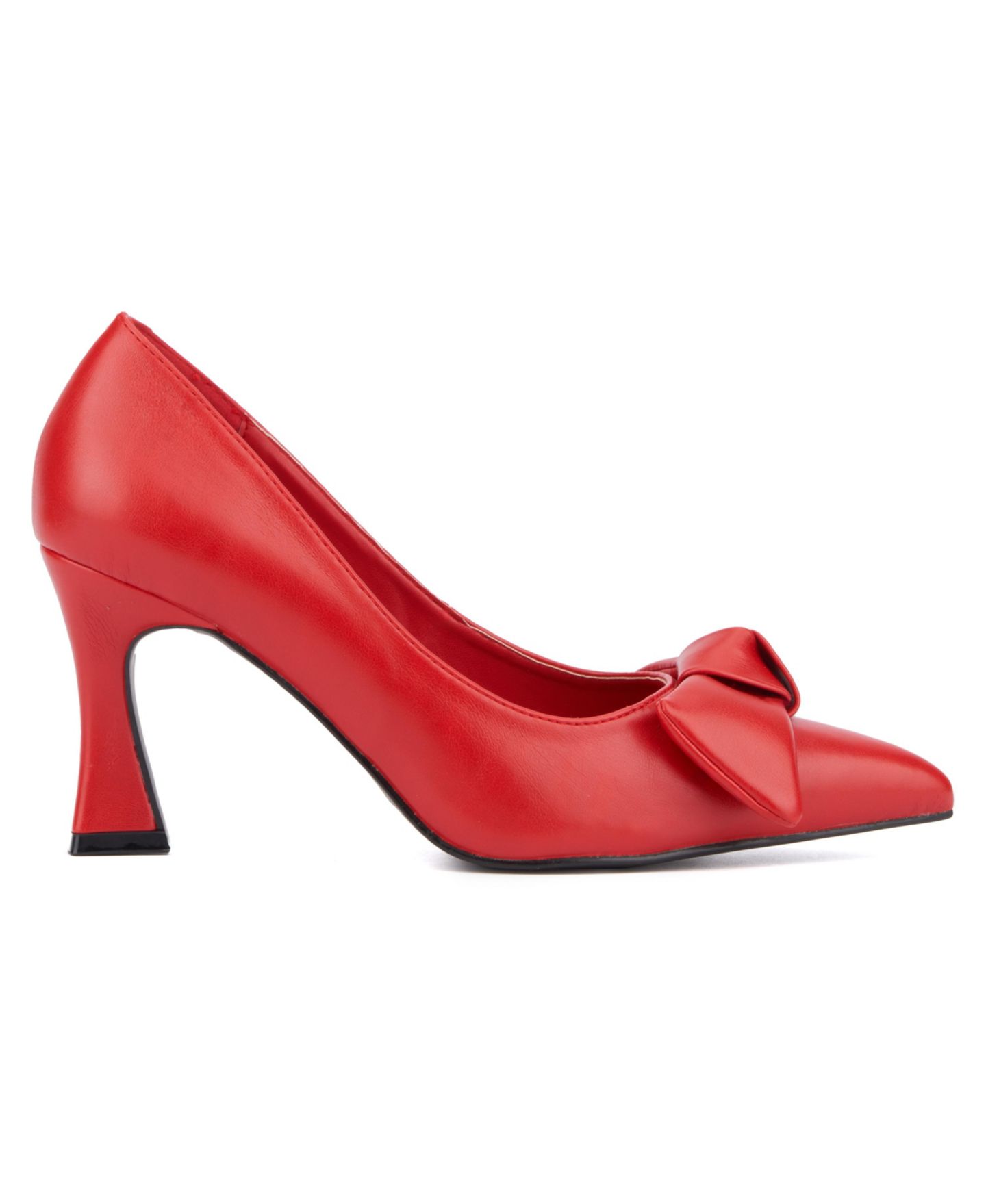 Женские туфли Torgeis Tamrina Pointed Toe Dressy Flared Heels, цвет: Красный — фото 6