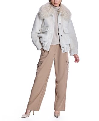 Women's Oversized Shearling Jacket