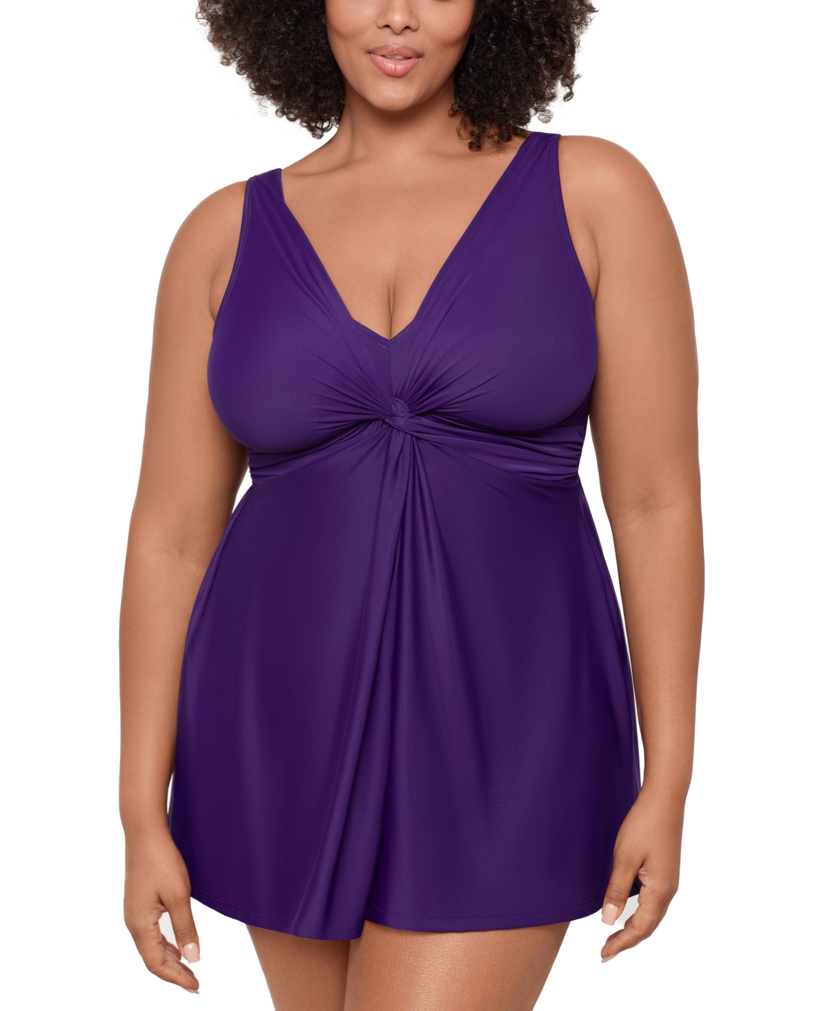 Women's Plus Must Haves Marais Tummy Control Swimdress - Midnight Blue