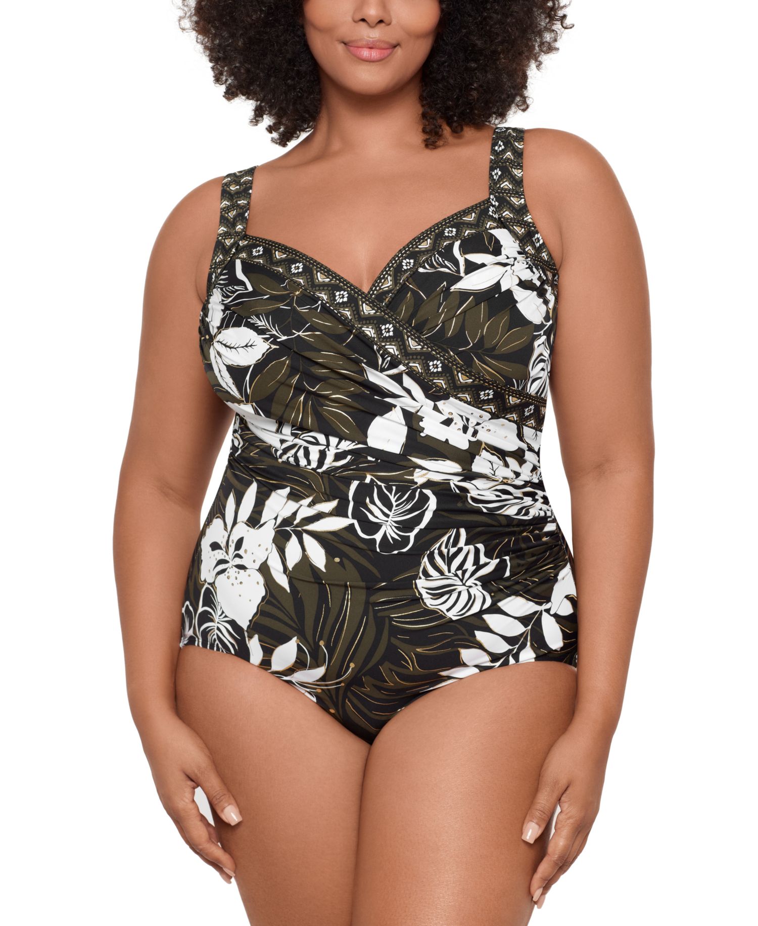 Plus Size Underwired One-Piece Swimsuit