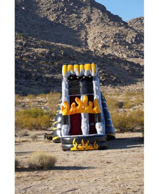 19  Flame Commercial Grade Water Slide with Splash Pool for Kids and Adults (with Blower), Outdoor Indoor, Wet Dry Use, Tall Inflatable