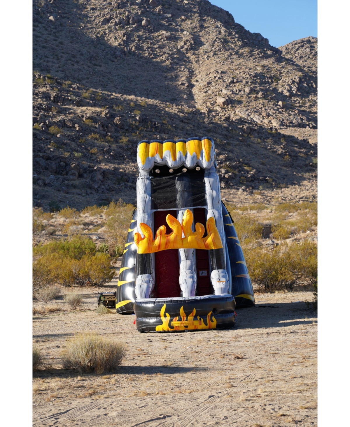 JumpOrange 19 Flame Commercial Grade Water Slide with Splash Pool for Kids and Adults (with Blower), Outdoor Indoor, Wet Dry Use, Tall Inflatable - Op