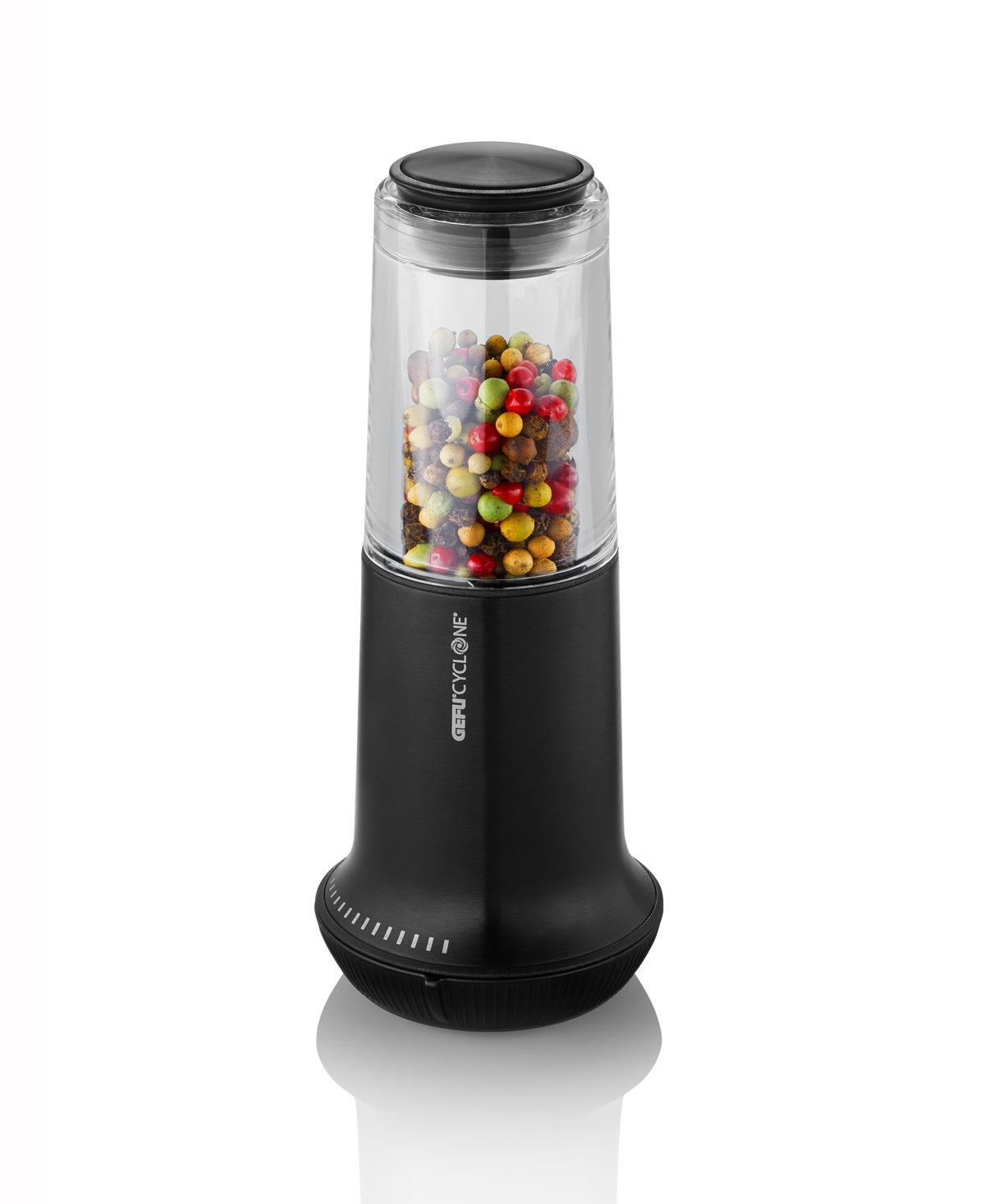 Gefu Stainless Steel With Ceramic Grinder Black Finish Salt Or Pepper Mill
