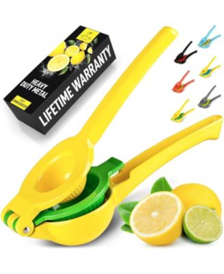 2-in-1 Metal Manual Lemon Squeezer – Sturdy Hand Juicer for Max Extraction
