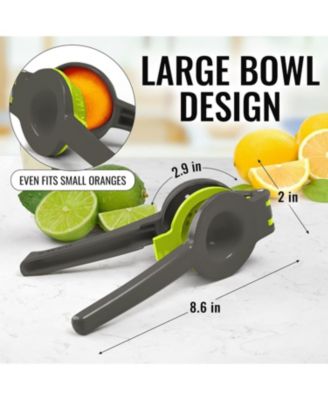 2-in-1 Metal Manual Lemon Squeezer – Sturdy Hand Juicer for Max Extraction