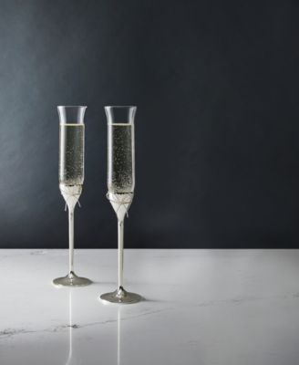 Set of 2 Love Knots Toasting Flutes