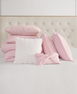 Kiss Pleat Plush 7-Pc. Comforter Set, King