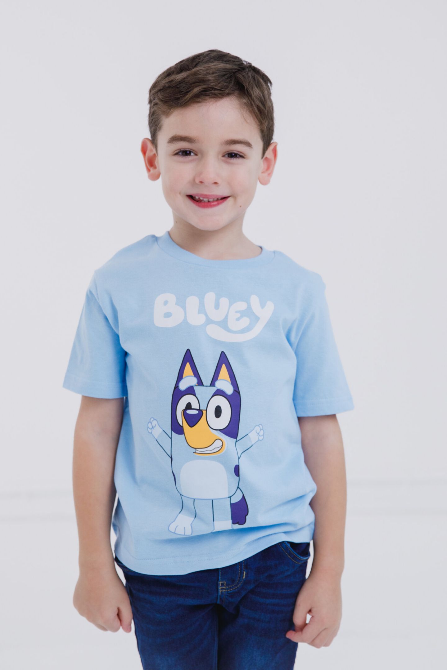 Футболка Bluey Short Sleeve для мальчиков-малышей, цвет: Светлый синий — фото 3