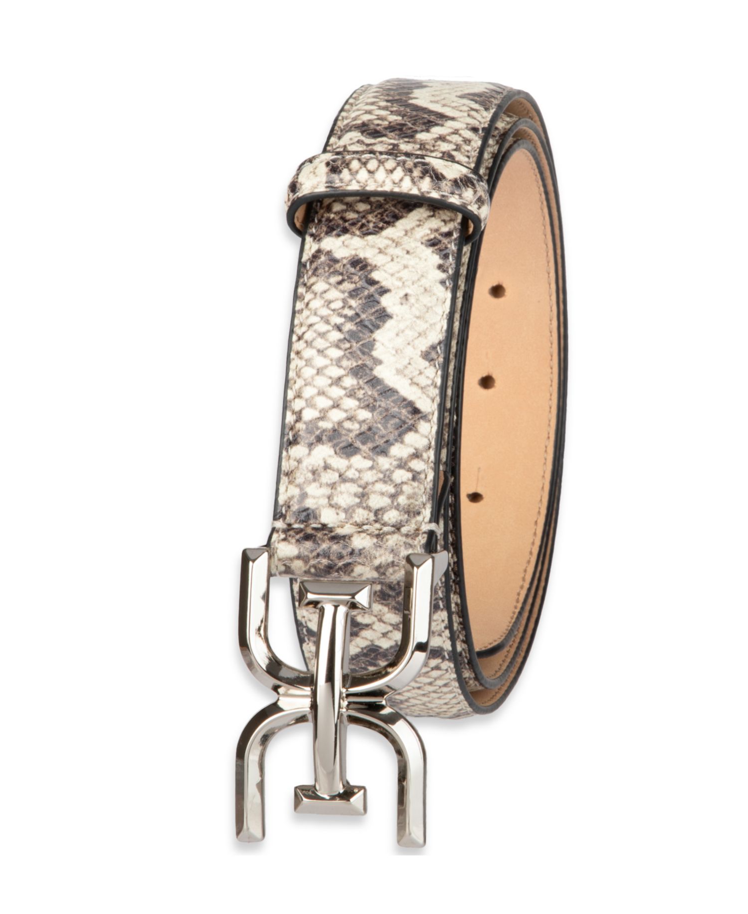 Women's Double-E Plaque Buckle Exotic Print Belt