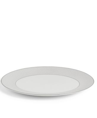 Gio Platinum Oval Serving Platter, 13"