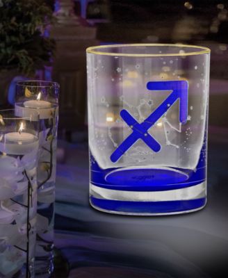 Sagittarius Zodiac Double Old-Fashioned Glass, Set of 2