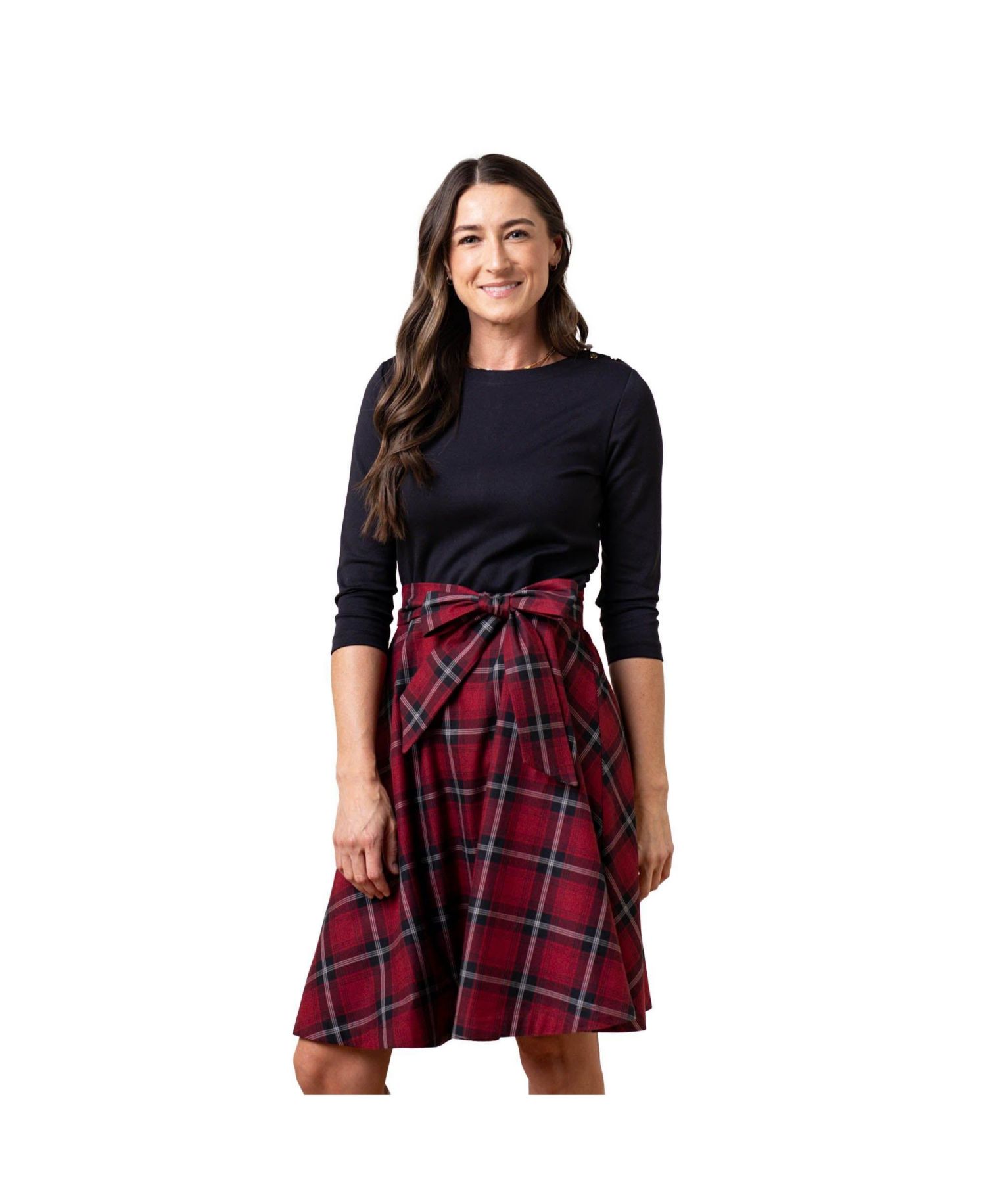Women's Hope and Henry Long Sleeve French Skater Dress
