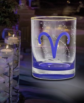 Aries Zodiac Double Old-Fashioned Glass, Set of 2