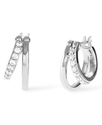 Double Hoop Earrings Toda Mini Silver