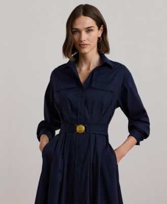 Lauren Ralph Lauren Women's Belted Cotton-Blend Midi