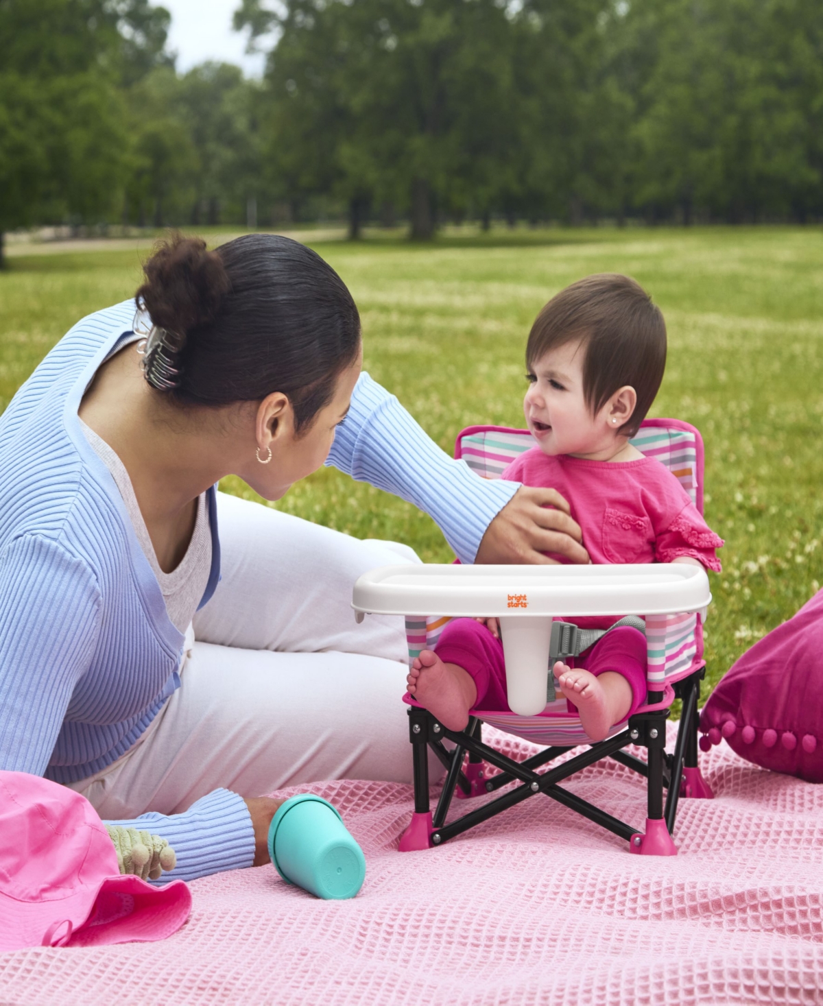Bright Starts Baby Minnie Mouse Pop Ân Sit Portable Booster Seat In Multi