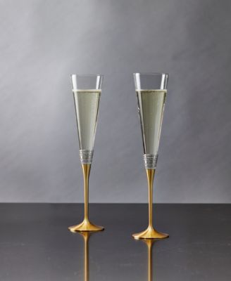 With Love Gold Toasting Flute Pair