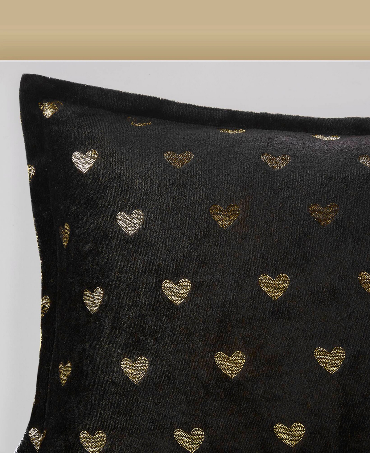 Mi Zone Rosalie Metallic Heart 3-pc. Comforter Set, Twin/twin Xl In Black,gold