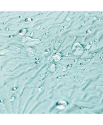 Starburst Water Repellent Crinkle Shower Curtain with Snap-in Liner and Hooks Set, 71"X72"