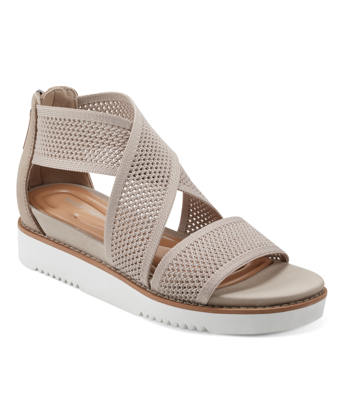 Easy Spirit Women's Wander Lightweight Strappy Flat Sandals In Taupe