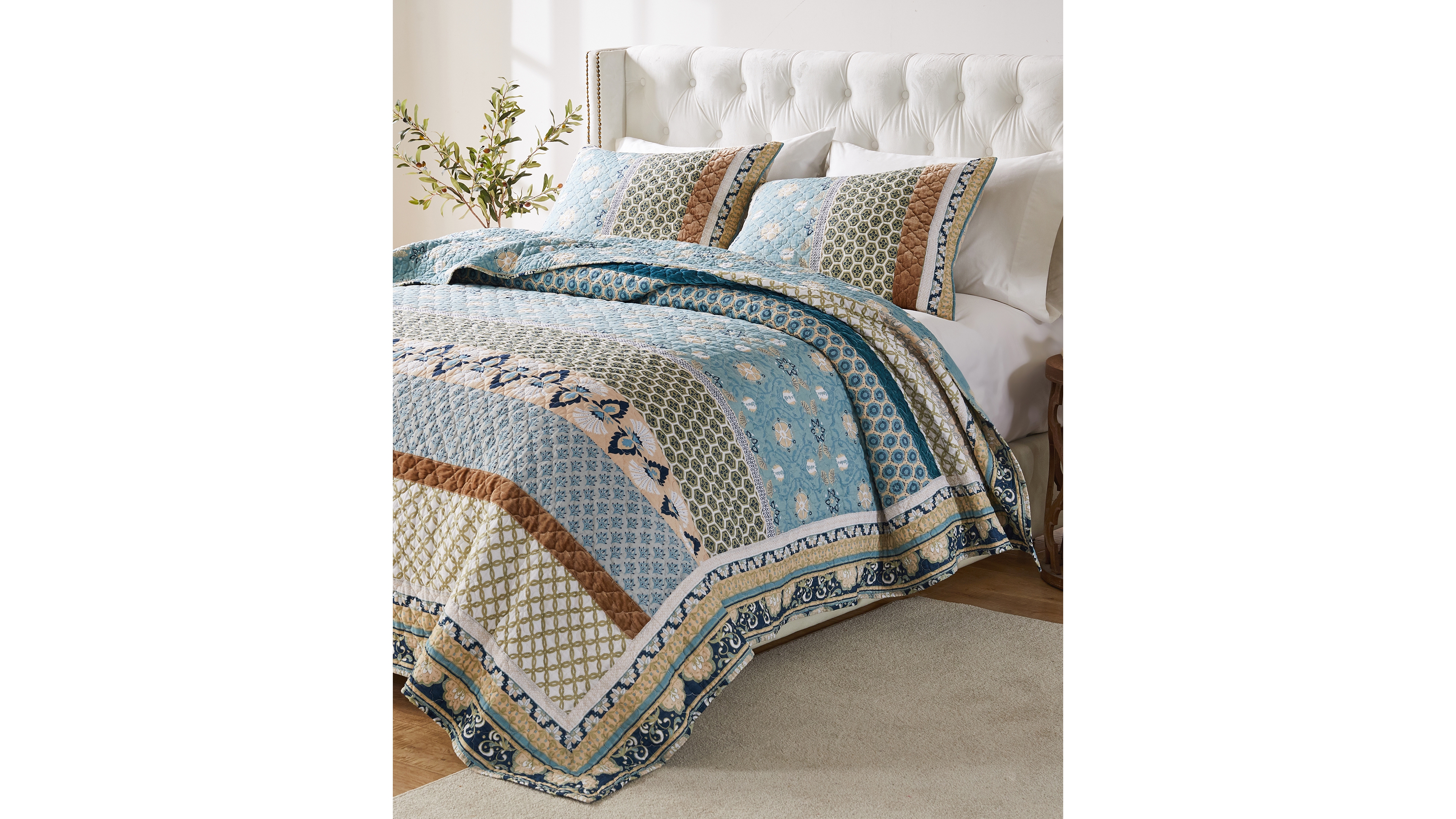 Greenland Home Fashions Thalia 3-Pc. Quilt Set, Full/Queen