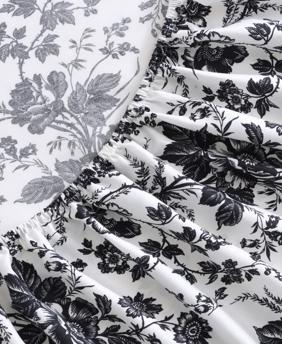 Shop Betsey Johnson Printed Microfiber 4 Piece Sheet Set, Full In Black Toile