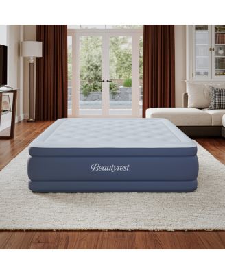 17" Supreme Air Comfort Top Air Mattress with Built-in SureLock Pump and Auto Shut-Off, Queen Size, Puncture-Resistant Dura-Vinyl, Raised Edge Support, 100% Leak-Free, 3-Year Warranty, Supports 650 lbs