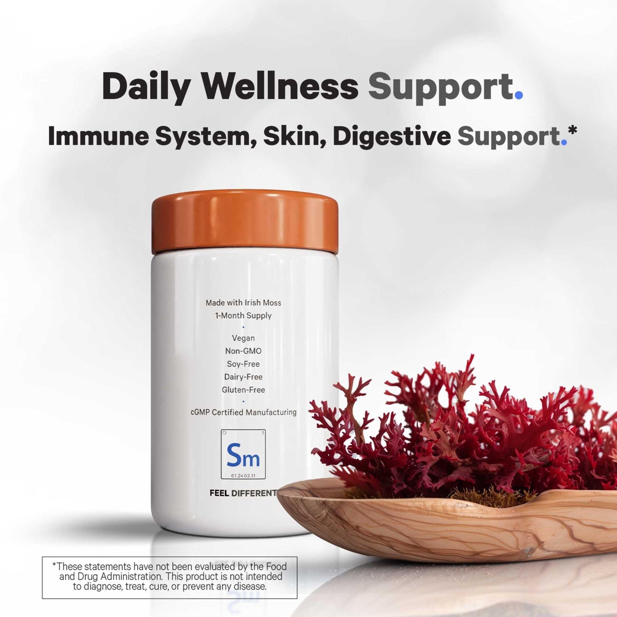 Codeage Irish Sea Moss Gummies Supplement - 300mg Irish Sea Moss Extract Equivalent to 3,000mg of Raw Sea Moss Powder - Delicious Strawberry Flavor