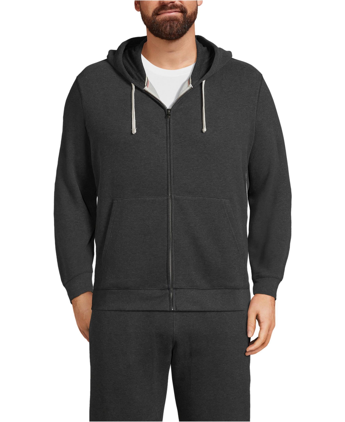 Lands' End Big & Tall Long Sleeve Serious Sweats Full Zip Hoodie