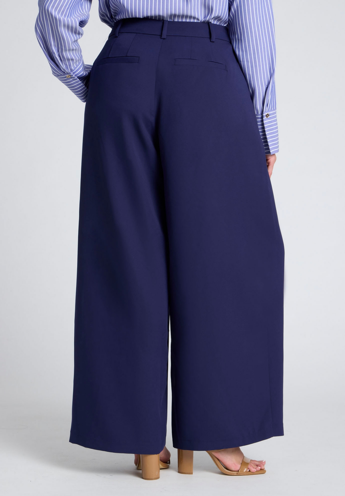 Eloquii Plus Size The Fluid Crepe Wide Leg Pant