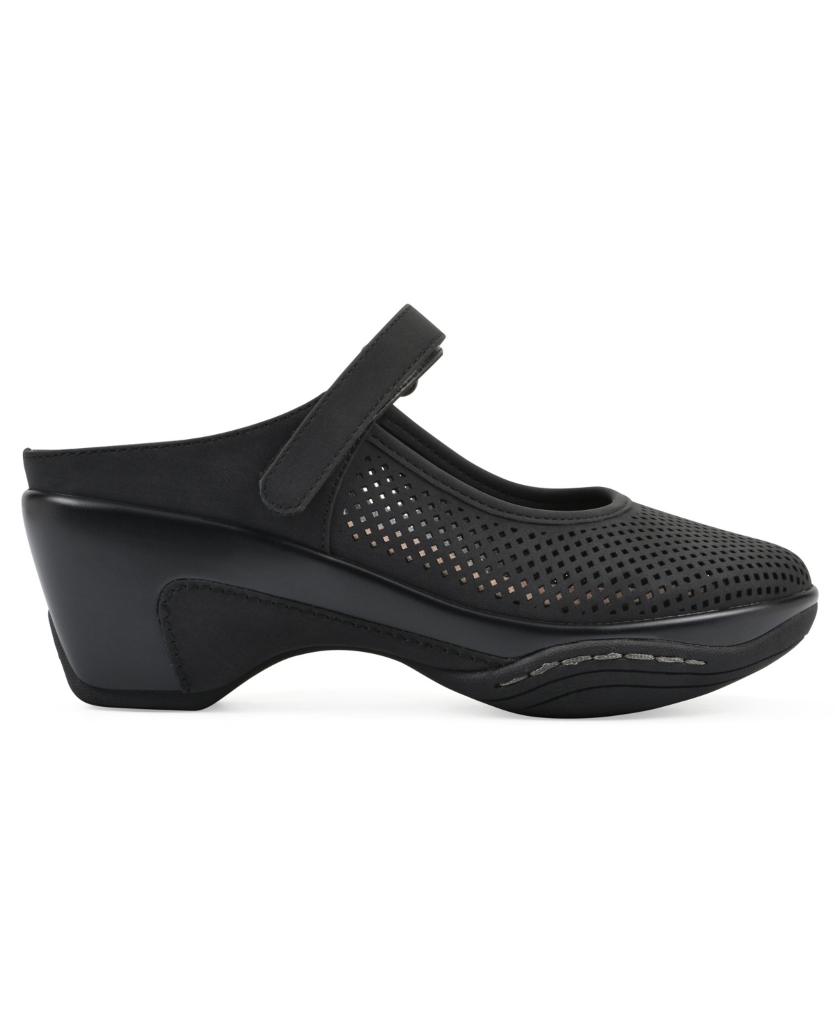 White Mountain Women's Vinto2 Mary Jane Clogs In Black Sueded Smooth