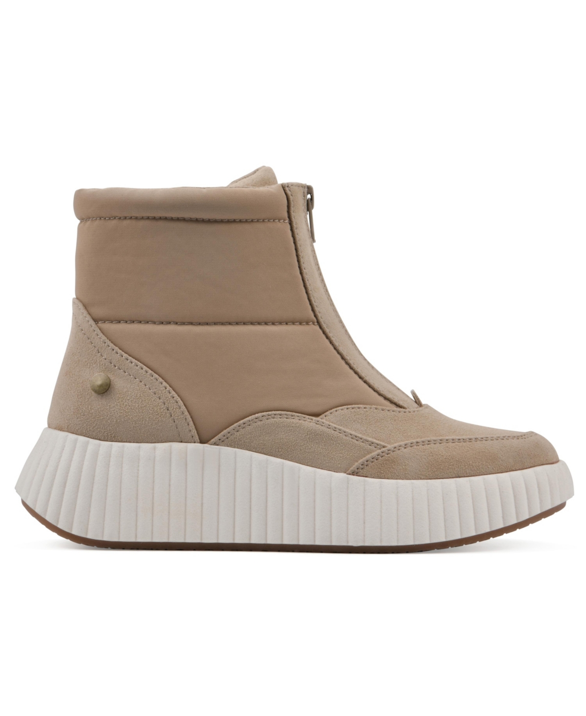 White Mountain Women's Downtown Platform Booties In Sand Multi Smooth