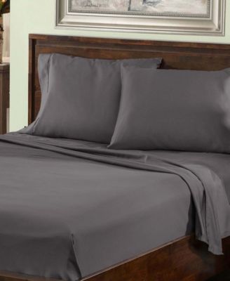 800 Thread Count Cotton 4 Piece Solid Deep Pocket Bed Sheet Set, King