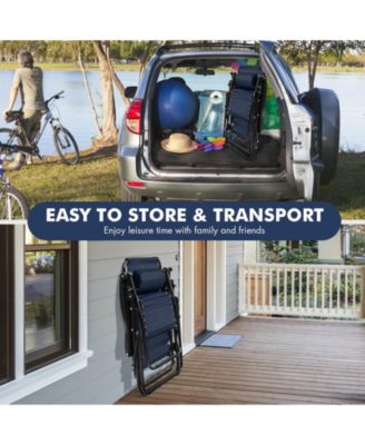 Outdoor Folding Zero Gravity Reclining Lounge Chair