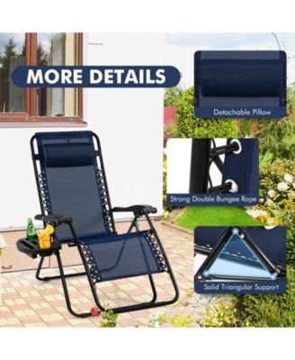 Outdoor Folding Zero Gravity Reclining Lounge Chair